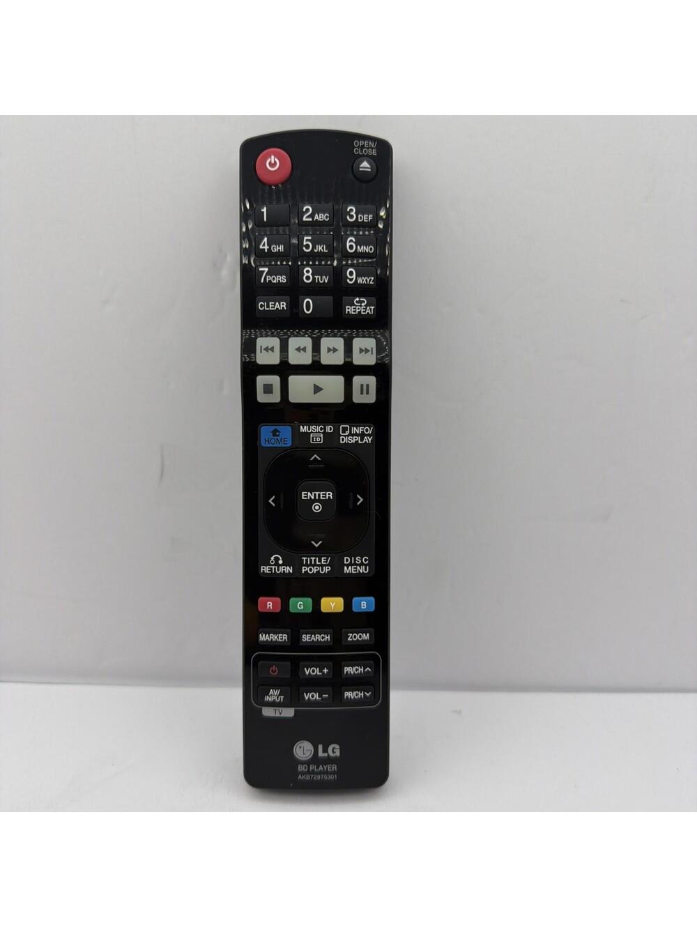 GENUINE LG AKB72975301 BLU-RAY DVD PLAYER REMOTE - BD550 BD561-N BD570